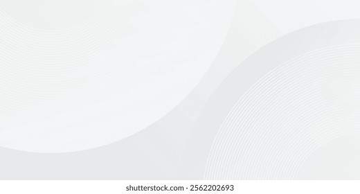 White geometric abstract background overlap layer on bright space with lines simple modern art
