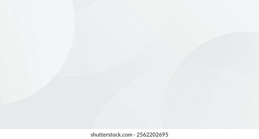 White geometric abstract background overlap layer on bright space with lines simple