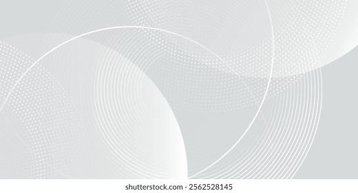 White geometric abstract background overlap layer on bright space with lines effect decoration.