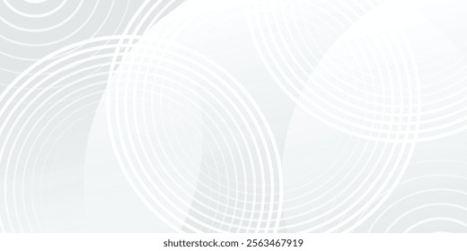 White geometric abstract background overlap layer on bright space with lines effect decoration.