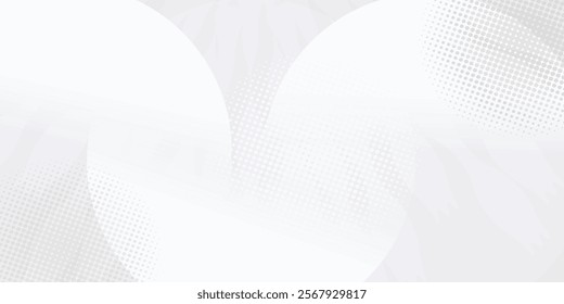 White geometric abstract background overlap layer on bright space with lines effect decoration. Modern graphic design element circles