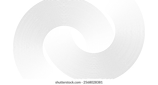 White geometric abstract background overlap layer on bright space with lines effect decoration. Modern graphic design element circles style concept for banner.