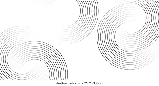 White geometric abstract background overlap layer on bright space with lines effect decoration. Modern graphic design element circles style concept for banner,

