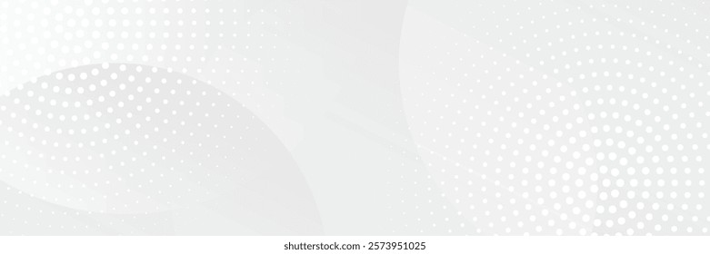 White geometric abstract background overlap layer on bright space with lines effect decoration. Modern graphic design element circles style concept for banner.