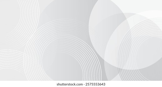 White geometric abstract background overlap layer on bright space with lines effect decoration art