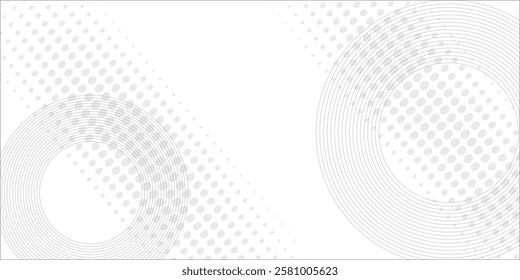 White geometric abstract background overlap layer on bright space with lines effect decoration. Modern graphic design element circles style concept for banner. eps 10