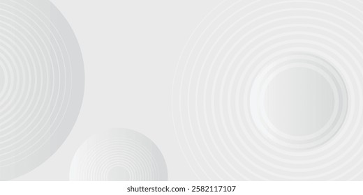 White geometric abstract background overlap layer on bright space with lines effect decoration. Modern simple graphic design element art