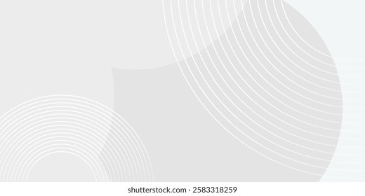 White geometric abstract background overlap layer on bright space with lines effect decoration art simple modern abstract