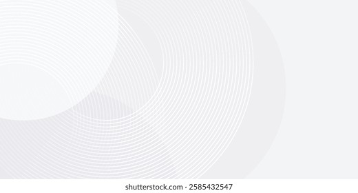 White geometric abstract background overlap layer on bright space with lines effect decoration. Modern graphic simple abstract