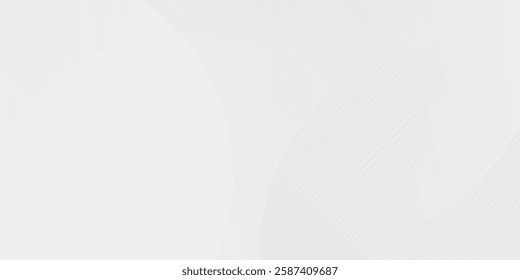 white geometric abstract background overlap layer on bright space with lines effect decoration Digital future technology concept. vector illustration.