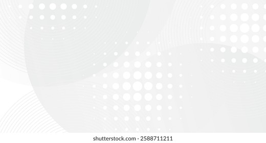 White geometric abstract background overlap layer on bright space with lines effect decoration.