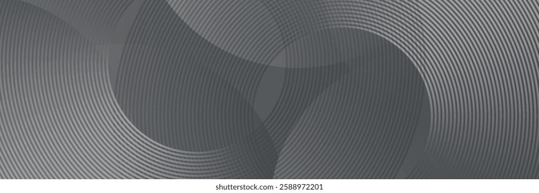 White geometric abstract background overlap layer on bright space with lines effect decoration. Modern graphic design element circles style concept for banner. eps 10