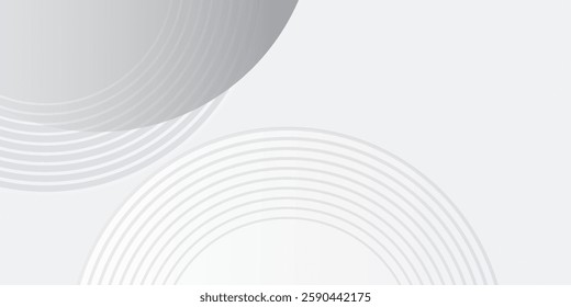 White geometric abstract background overlap layer on bright space with lines effect decoration. vector