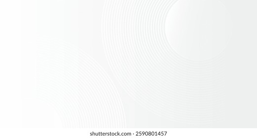 White geometric abstract background overlap layer on bright space with lines illustration