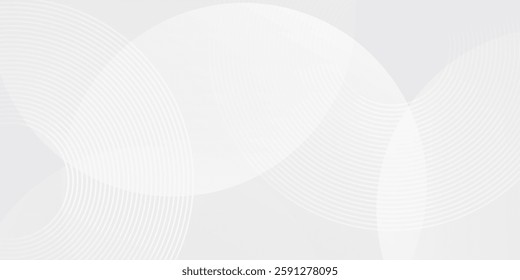 White geometric abstract background overlap layer on bright space background abstract modern simple