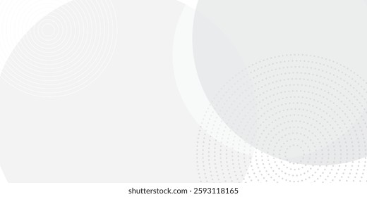 White geometric abstract background overlap layer on bright space with lines effect decoration. Modern graphic design element circles 