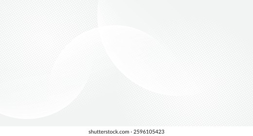White geometric abstract background overlap layer on bright space with lines effect decoration. Modern graphic design element circles