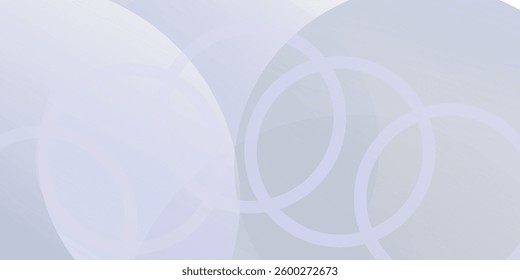 White geometric abstract background overlap layer on bright space. Modern graphic design element circles style concept for banner.