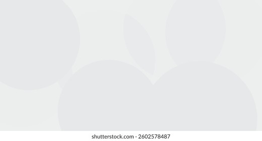 White geometric abstract background overlap layer on bright space with lines effect decoration. Modern graphic design element circles style concept for banner.