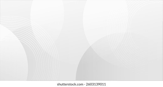 White geometric abstract background overlap layer on bright space with lines effect decoration.