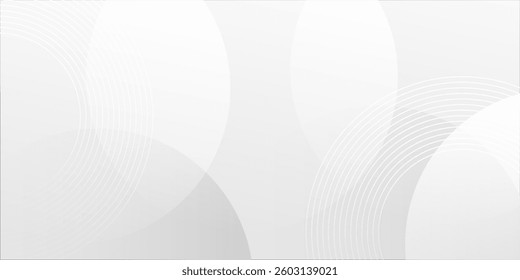 White geometric abstract background overlap layer on bright space with lines effect decoration.