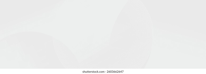 White geometric abstract background overlap layer on bright space with lines effect decoration. Modern graphic design element circles style concept for banner. modern