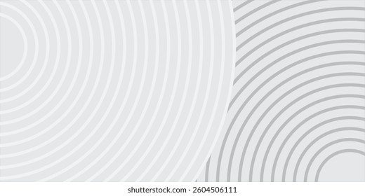 White geometric abstract background overlap layer on bright space with lines effect decoration. Modern graphic design element circles style eps 10