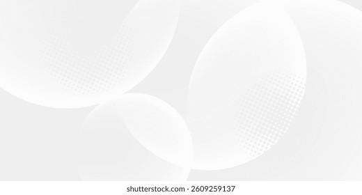 White geometric abstract background overlap layer on bright space with lines effect decoration. Modern graphic design element circles