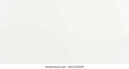 White geometric abstract background overlap layer on bright space with lines effect decoration. Modern graphic design element circles style concept for banner. vector illustration.