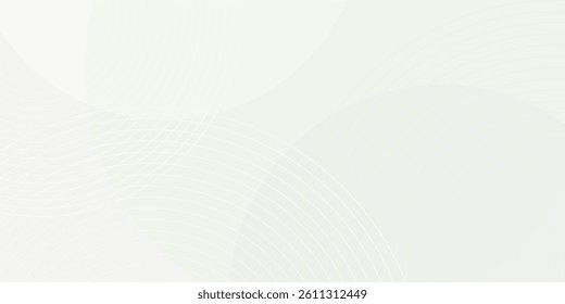 White geometric abstract background overlap layer on bright space with lines effect decoration. Modern graphic design element circles style concept for banner. vector illustration.