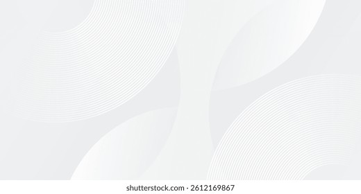 White geometric abstract background overlap layer on bright space with lines effect decoration. Modern graphic design element abstract modern simple design