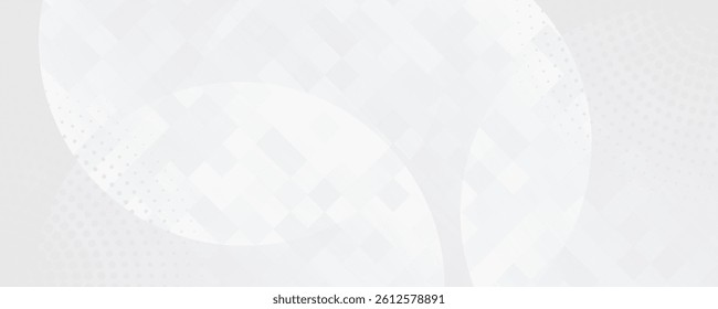 White geometric abstract background overlap layer on bright space with lines effect decoration. Modern graphic design element circles