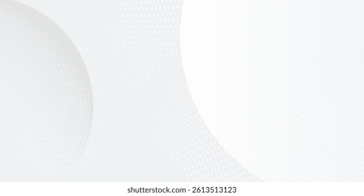 White geometric abstract background overlap layer on bright space with lines effect decoration. Modern graphic design element circles style concept for banner, modern vector arts