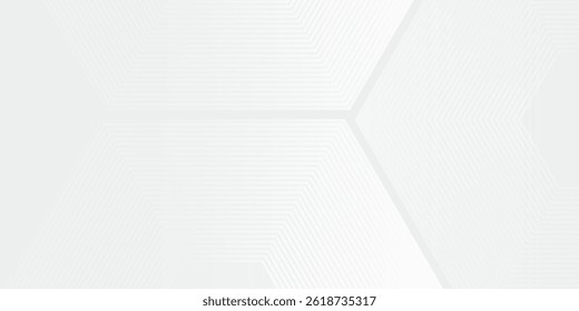 White geometric abstract background overlap layer on bright space background abstract art
