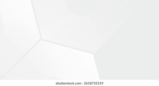 White geometric abstract background overlap layer on bright space background abstract art design