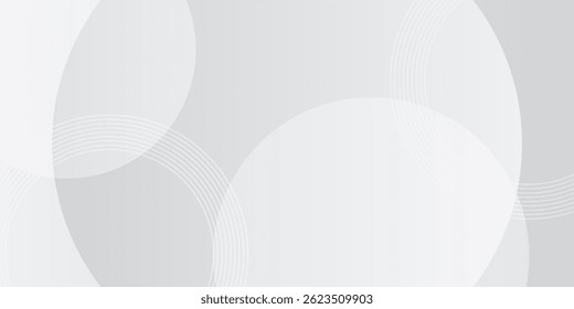El fondo abstracto geométrico blanco se superpone en el espacio brillante con la decoración del efecto de las líneas. Concepto moderno del estilo de los círculos del elemento del Diseño gráfico para el Anuncio. eps 10