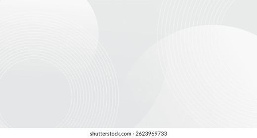 White geometric abstract background overlap layer on bright space with lines effect decoration.