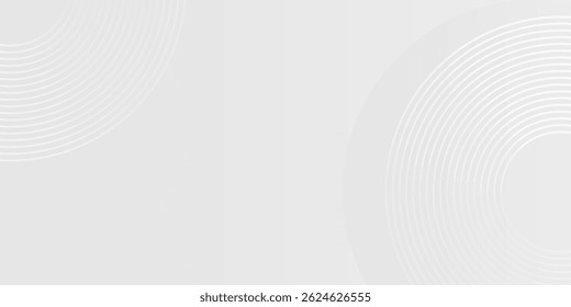 white geometric abstract background overlap layer on bright space with lines effect graphic design element circles style concept for banner good