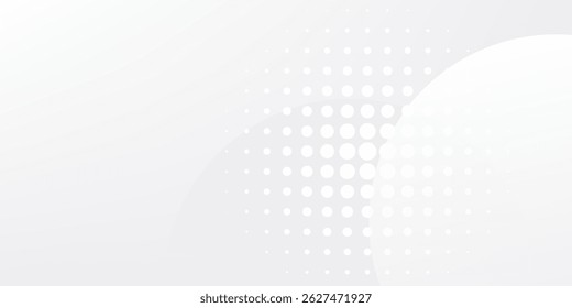 White geometric abstract background overlap layer on bright space with lines effect decoration. Modern graphic design element circles style concept for banner.