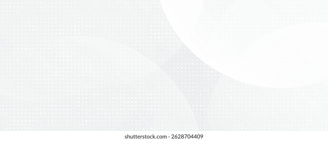 White geometric abstract background overlap layer on bright space with lines effect decoration. Modern graphic design element circles