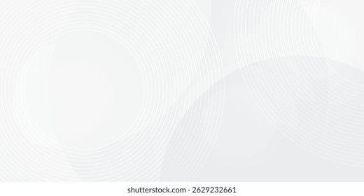 O plano de fundo abstrato geométrico branco sobrepõe a camada no espaço brilhante com a decoração de efeito de linhas. Design gráfico moderno circula o conceito de estilo para banner.