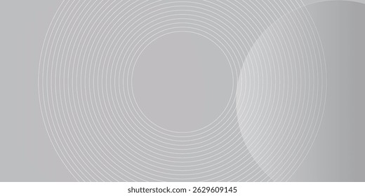 White geometric abstract background overlap layer on bright space with lines effect decoration. Modern graphic design element circles style concept for banner, modern vector arts