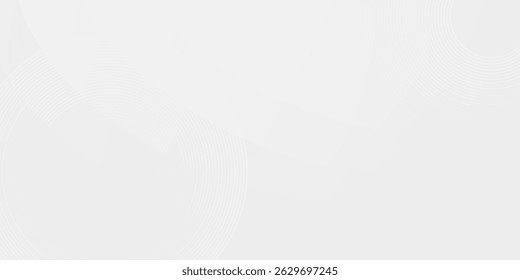 El fondo abstracto geométrico blanco se superpone en el espacio brillante con la decoración del efecto de las líneas. Concepto moderno del estilo de los círculos del elemento del Diseño gráfico para el Anuncio.