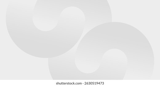 White geometric abstract background overlap layer on bright space with lines effect decoration. Modern graphic design element circles style concept for banner