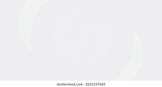 White geometric abstract background overlap layer on bright space with lines effect decoration. Modern graphic design element circles style concept for banner.