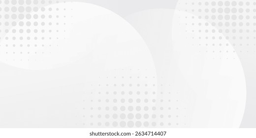White geometric abstract background overlap layer on bright space with lines effect decoration. Modern graphic design element circles