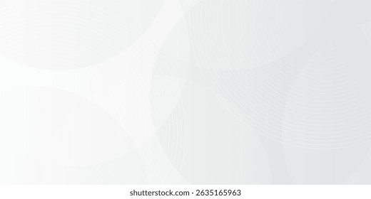 O plano de fundo abstrato geométrico branco sobrepõe a camada no espaço brilhante com a decoração de efeito de linhas. Design gráfico moderno circula o conceito de estilo para banner.