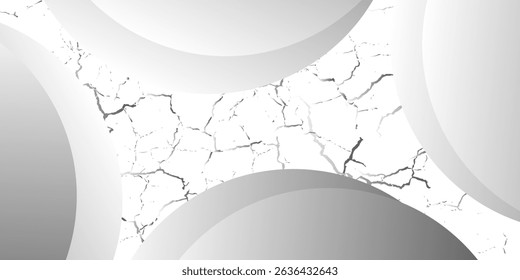 White geometric abstract background overlap layer on bright space with lines effect decoration. Modern graphic design element circles style concept for banner, modern vector arts
