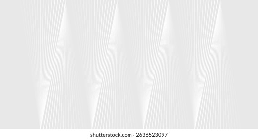 White geometric abstract background overlap layer on bright space with lines effect decoration. Modern graphic design element circles style concept for banner.