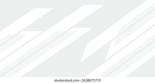 White geometric abstract background overlap layer on bright space with diagonal shapes decoration. Modern graphic design element technology style concept for banner, flyer, card, or brochure cover